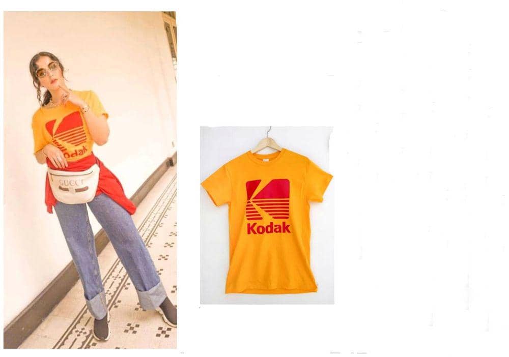 Tasya Farasya memakai kaos dari Kodak (instagram.com/tasyafarasya.wearings)