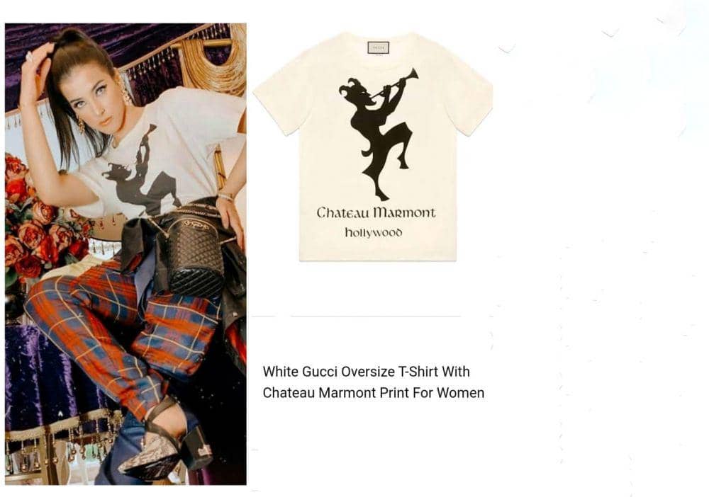 Tasya Farasya memakai kaos dari Gucci (instagram.com/tasyafarasya.wearings)