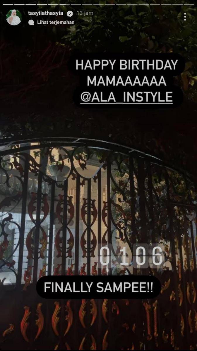 Momen Tasyi Athasyia di rumah sang mama (instagram.com/tasyiiathasyia)