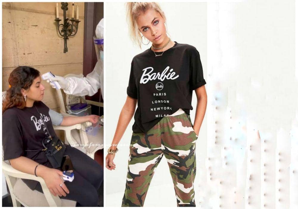 Tasya Farasya memakai kaos dari Missguided (instagram.com/tasyafarasya.wearings)