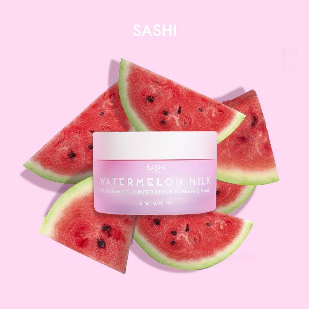 Sashi Watermelon Milk Brightening and Hydrating Sleeping Mask (instagram.com/sashiseoul)