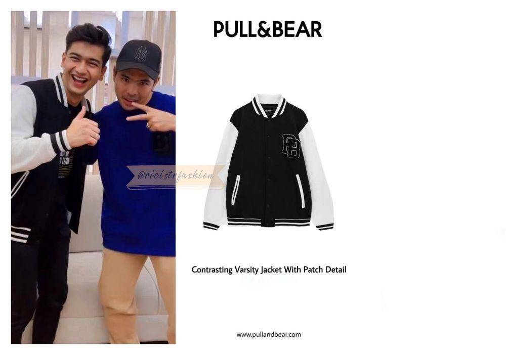 Teuku Ryan memakai jaket dari Pull and Bear (instagram.com/ricisryan.fashion)