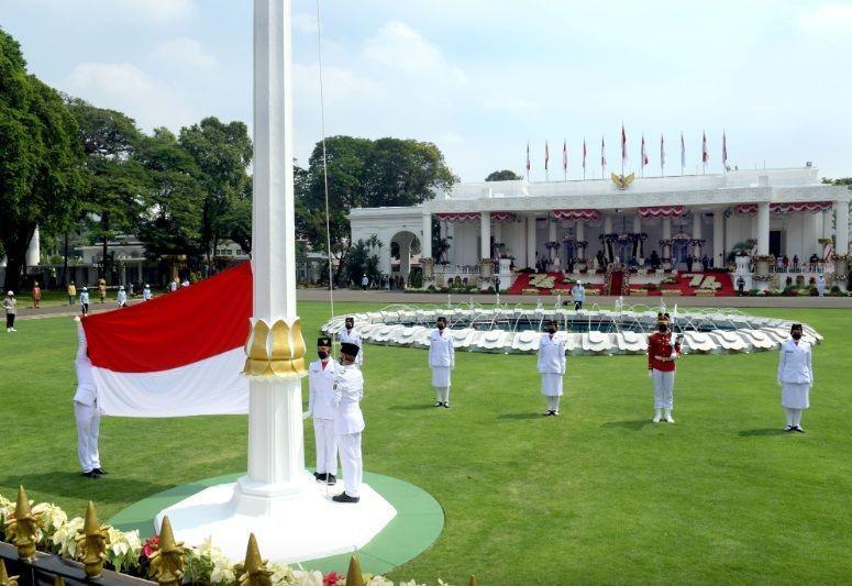 Pasukan Pengibar Bendera Pusaka (Paskibraka) saat bertugas pada peringatan HUT Ke-77 RI di Istana Merdeka. (Dok. Istimewa)