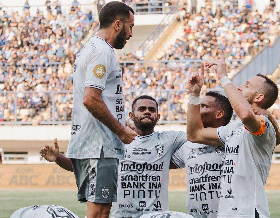 Pemain Bali United merayakan gol ke gawang Persib. (instagram.com/baliunitedfc)