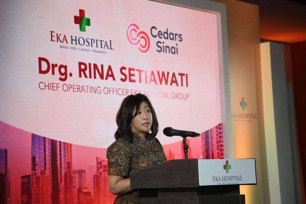 Rina Setiawati menjelaskan, kegiatan ini merupakan langkah awal terjalinnya kerja sama antara kedua institusi dalam bidang quality improvement dengan berbagai aspek pelayanan di rumah sakit. (Dok. Eka Hospital Group).