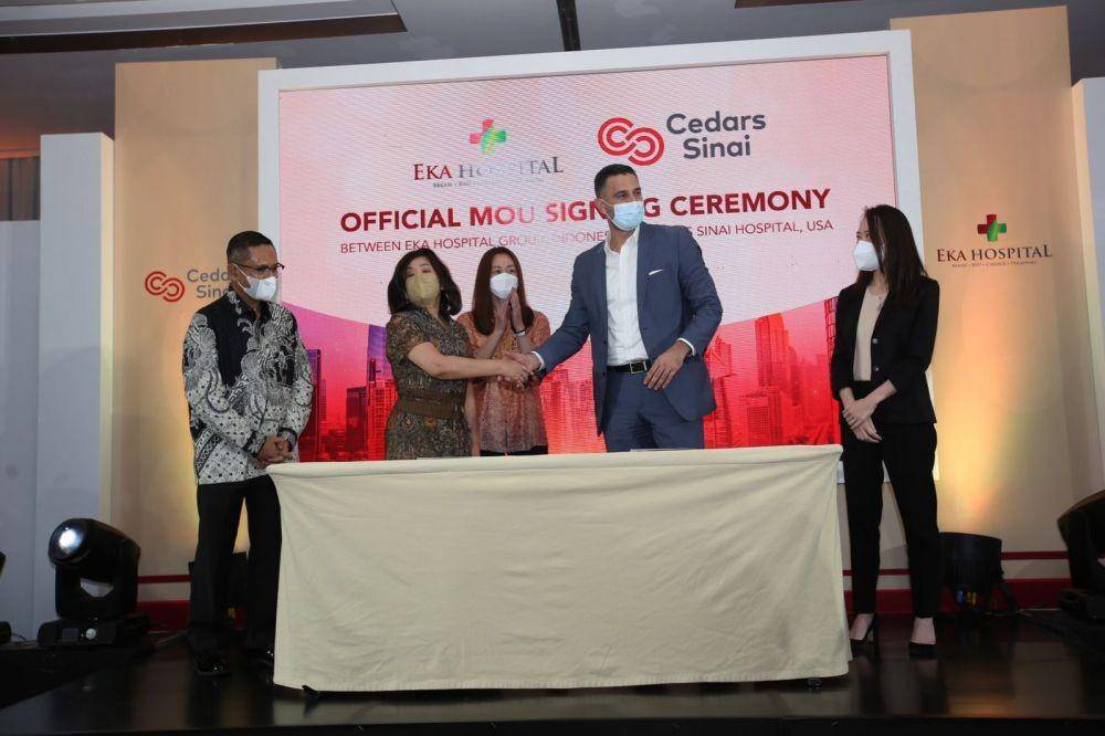 Eka Hospital Group resmi menjalin kerja sama dengan Cedars Sinai Hospital, Los Angeles, California selama 3 tahun. (Dok. Eka Hospital Group).