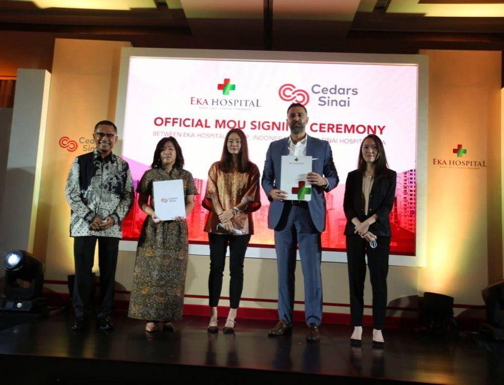 Eka Hospital Group resmi menjalin kerja sama dengan Cedars Sinai Hospital, Los Angeles, California selama 3 tahun. (Dok. Eka Hospital Group).