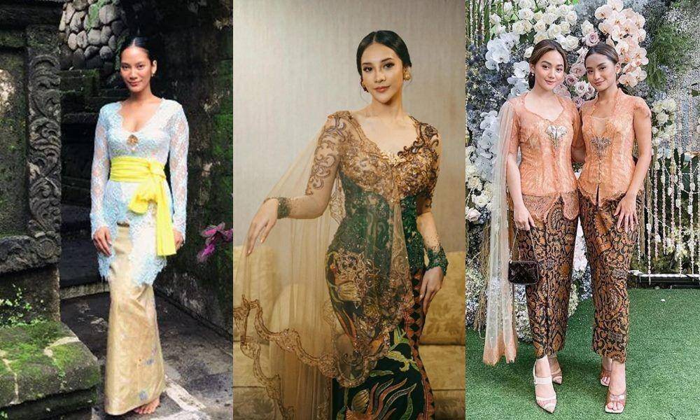 kebaya kerah rendah (instagram.com/tarabasro | instagram.com/anneavantieheart