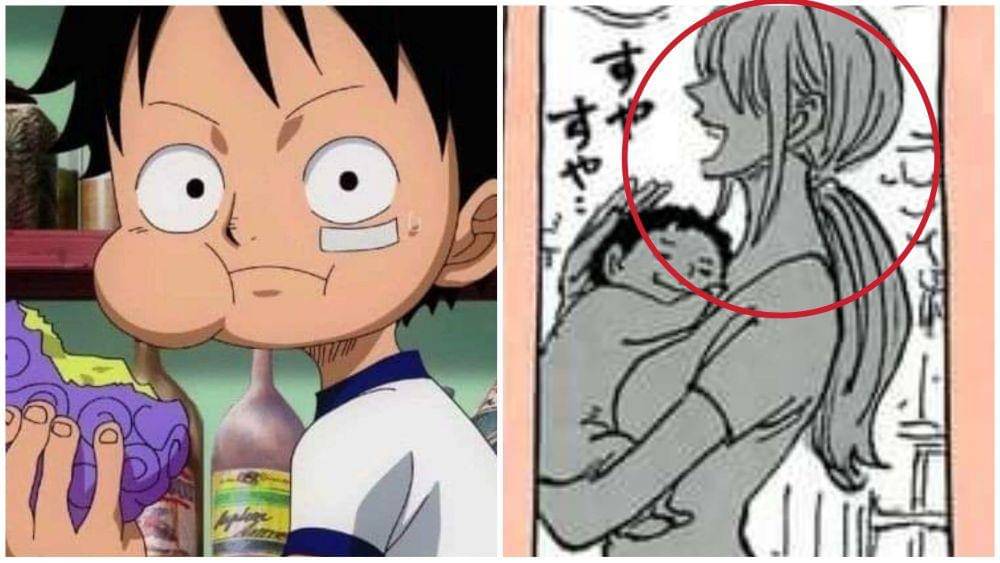 Luffy dan perempuan di cerita Uta. (Dok. Shueisha/One Piece)