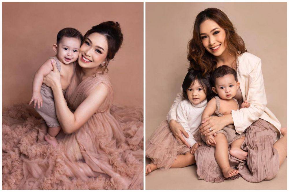 Pemotretan Luthya Sury bersama kedua anaknya. (instagram.com/creatinkmoment | instagram.com/lulusaleh14)