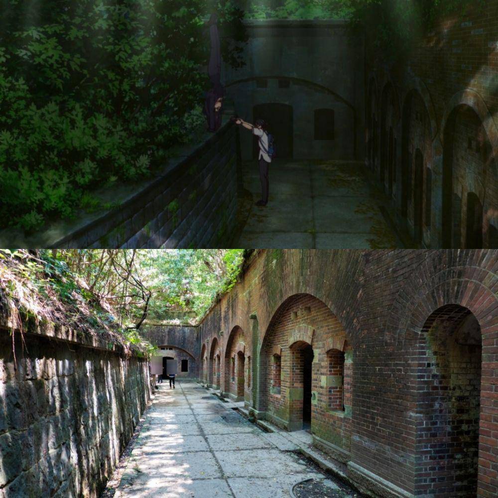 Reruntuhan Baterai nomor 3 (dok. Studio OLM/Summertime Render)