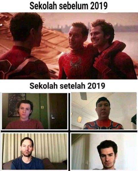 meme tentang bedanya sekolah sebelum dan sesudah pandemi (instagram.com/meme.indonesia.asli)