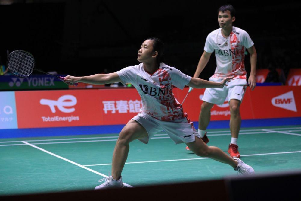 Rinov Rivaldy/Pitha Haningtyas Mentari di Kejuaraan Dunia 2022 (dok. PP PBSI)