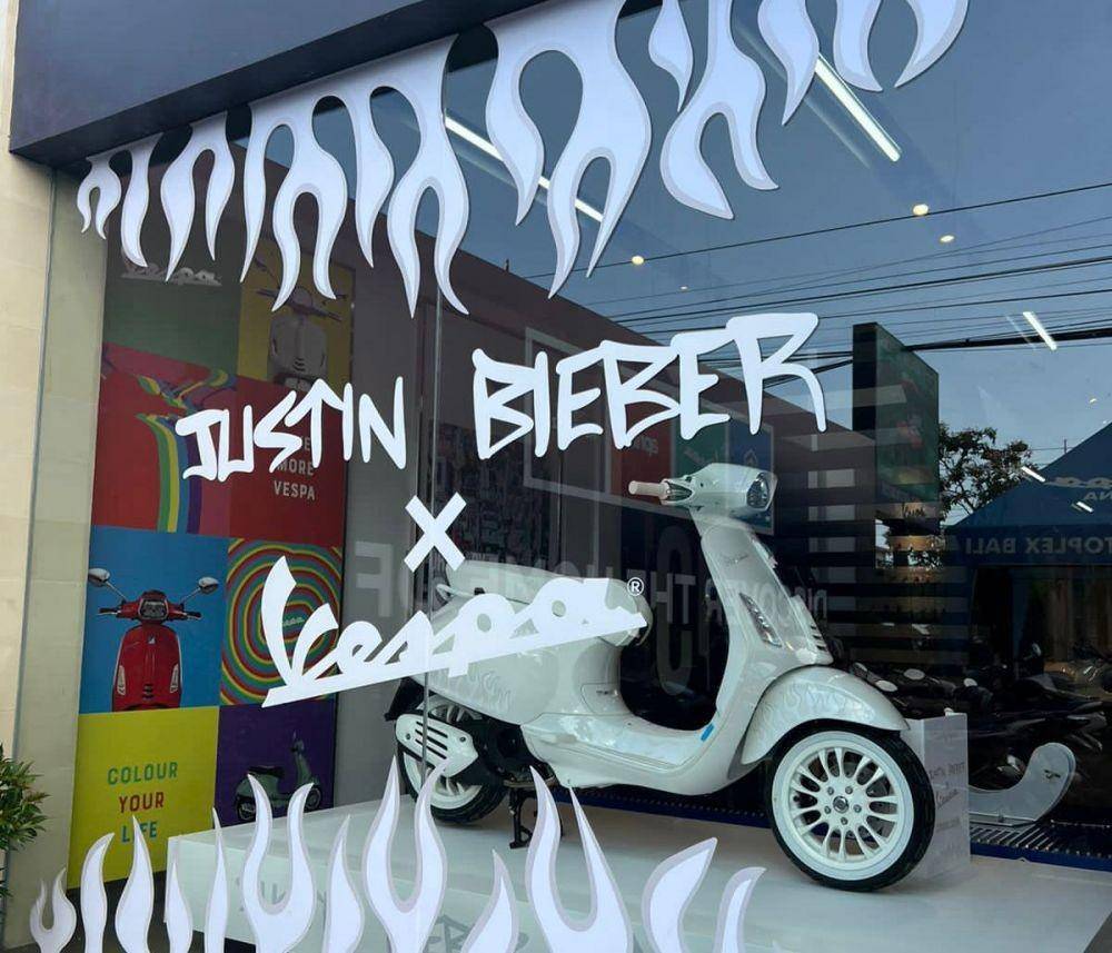 Vespa edisi kolaborasi dengan Justin Bieber (Anugrah K Wardhana/Vespa Garage)