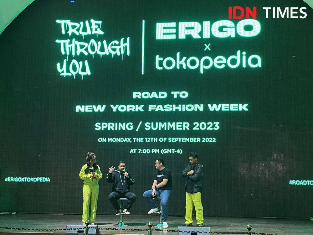Press Conference Erigo X Tokopedia, Road to New York Fashion Week Spring/Summer 2023. 23 Agustus 2022. (IDN Times/M. Tarmizi Murdianto)