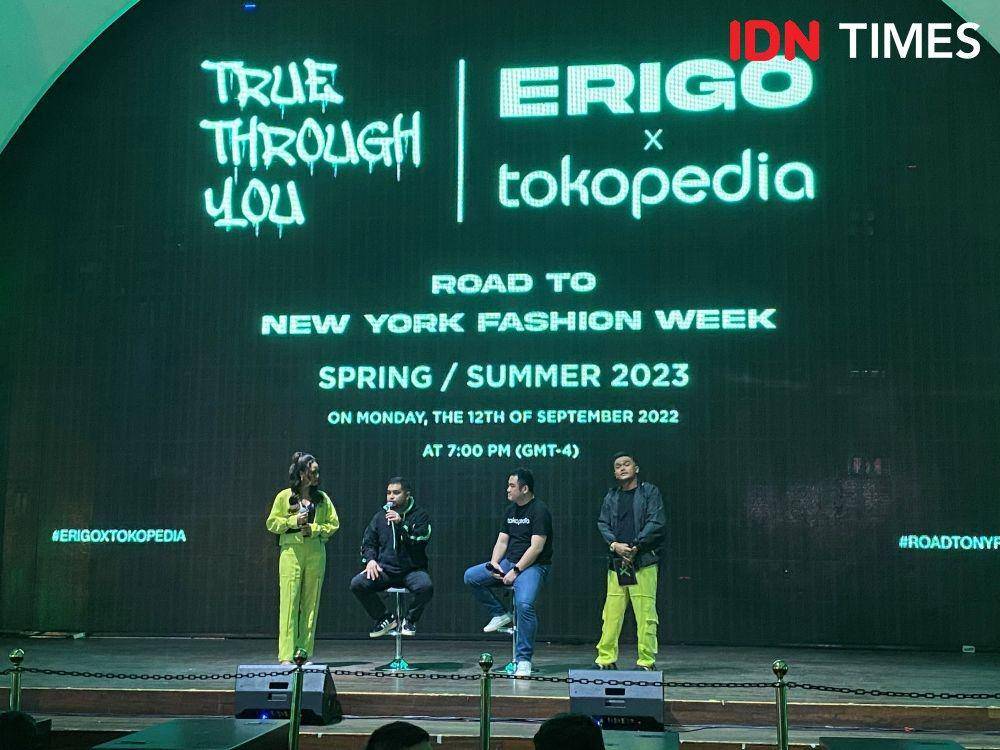 Press Conference Erigo X Tokopedia, Road to New York Fashion Week Spring/Summer 2023. 23 Agustus 2022. (IDN Times/M. Tarmizi Murdianto)