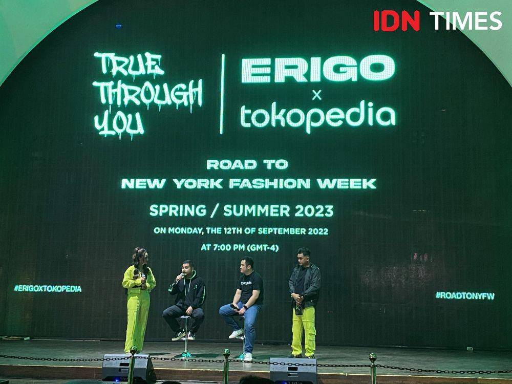 Press Conference Erigo X Tokopedia, Road to New York Fashion Week Spring/Summer 2023. 23 Agustus 2022. (IDN Times/M. Tarmizi Murdianto)