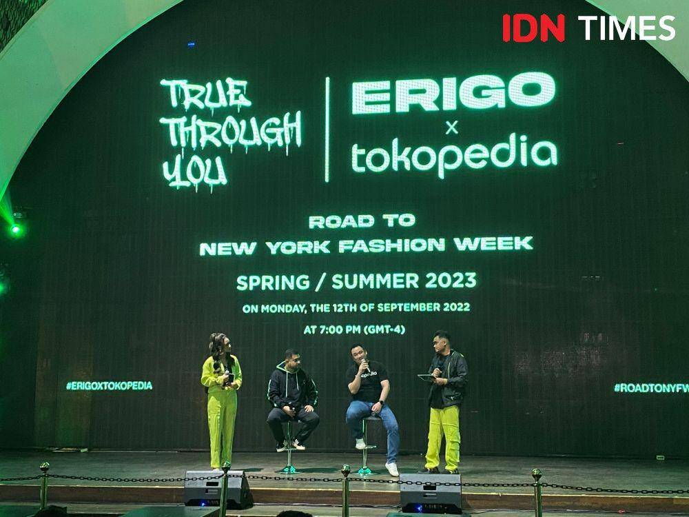 Press Conference Erigo X Tokopedia, Road to New York Fashion Week Spring/Summer 2023. 23 Agustus 2022. (IDN Times/M. Tarmizi Murdianto)
