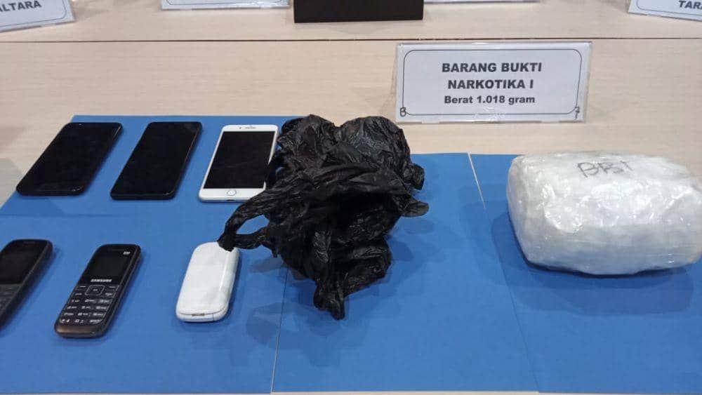 BNNP Kaltara berhasil menggagalkan upaya penyelundupan narkoba jenis sabu seberat 1.018 gram. Foto BNNP Kaltara