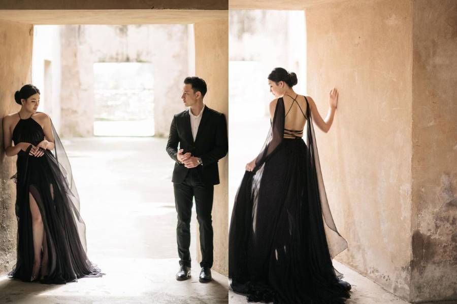 inspirasi wedding dress warna hitam (instagram.com/hiantjen)