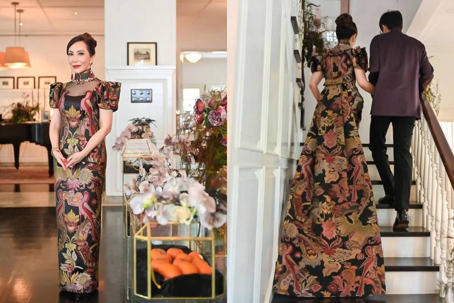 inspirasi wedding dress warna hitam (instagram.com/eddybetty)