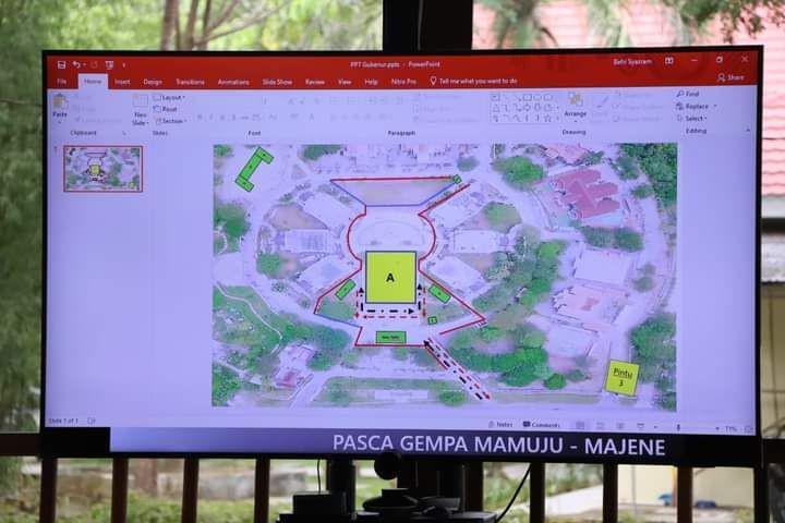 Desain pembangunan ulang Kantor Gubernur Sulbar yang rusak saat gempa M 6,2, Januari 2021. (Dok. Pemprov Sulbar)