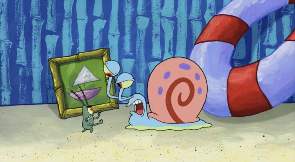 Gary bertarung dengan Plankton. (dok.youtube.com/Nickelodeon Bahasa)