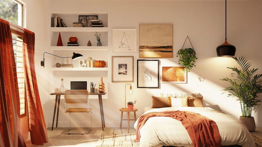 ilustrasi kamar kost (unsplash.com/@spacejoy)