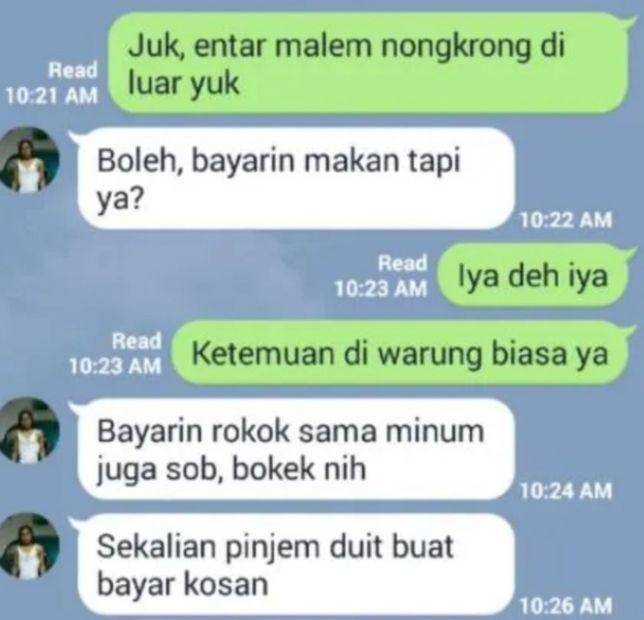 chat dengan teman lama (instagram.com/wkwklandreal)