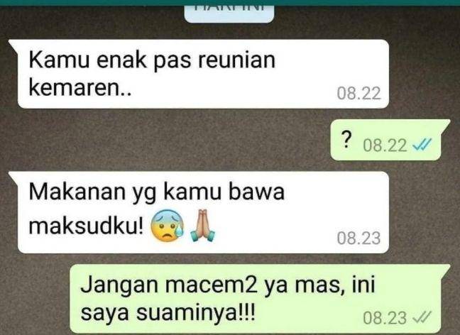 chat dengan teman lama (instagram.com/humorsantuy)