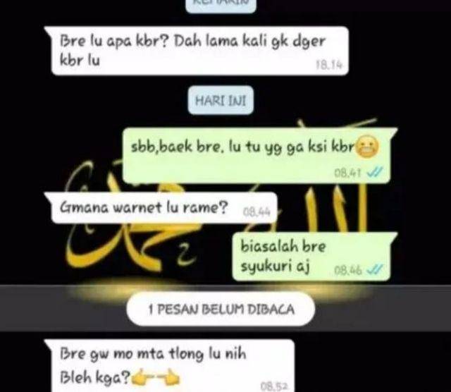 chat dengan teman lama (instagram.com/awreceh)