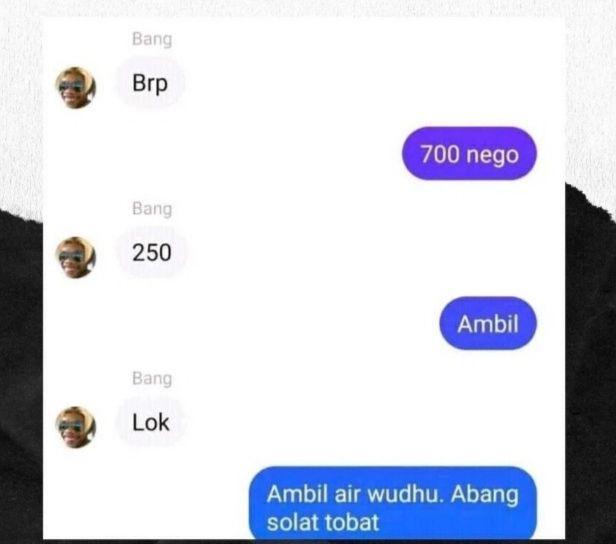 chat antara penjual dan pembeli (instagram.com/pesanlucuindonesia)