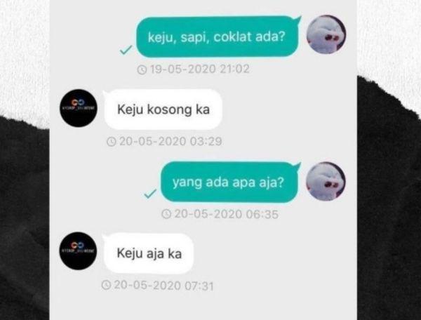 chat antara penjual dan pembeli (instagram.com/pesanlucuindonesia)