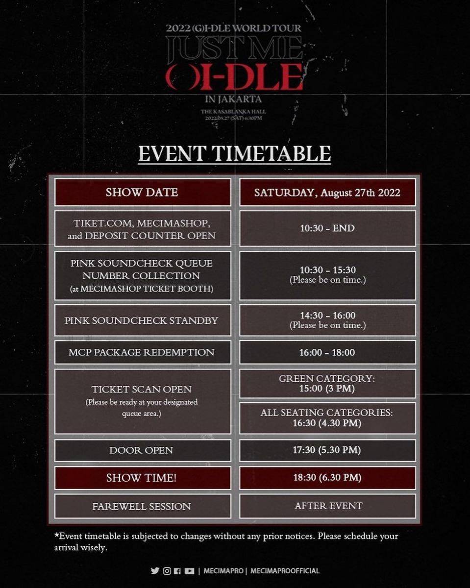 Konser 2022 (G)I-DLE WORLD TOUR [JUST ME ()I-IDLE] in Jakarta. (instagram.com/mecimapro)