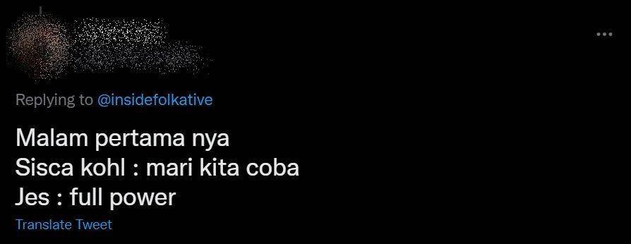 komentar kocak Jess No Limit ngelamar Sisca Kohl (twitter.com)