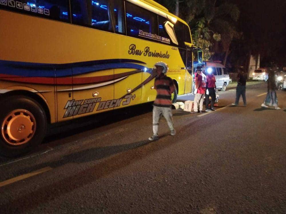Pengendara Motor di Bantul Meninggal Dunia Ditabrak Bus Pariwisata