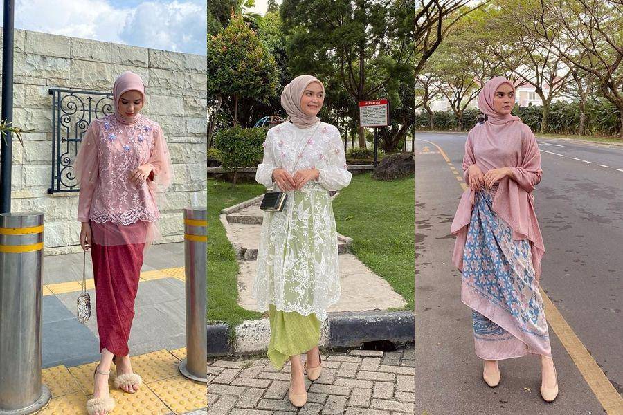 kebaya modern untuk kondangan ala Helwa Bashel (instagram.com/helwabasheel)