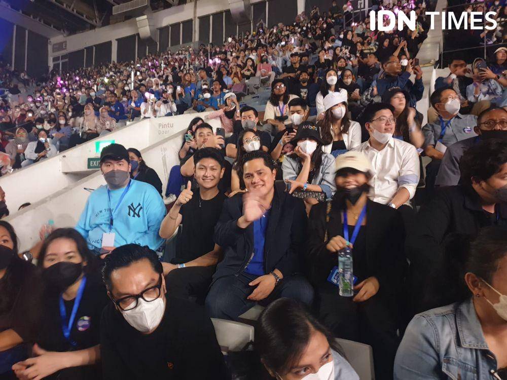 Menteri BUMN Erick Thohir hadir di konser PAN jelang Rakernas (IDN Times/Uni Lubis)