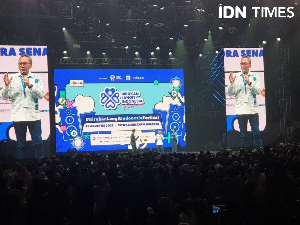 Konser dalam rangkaian Rakernas PAN di Istora Senayan, Jakarta, Jumat (26/8/2022) (IDN Times/Uni Lubis)