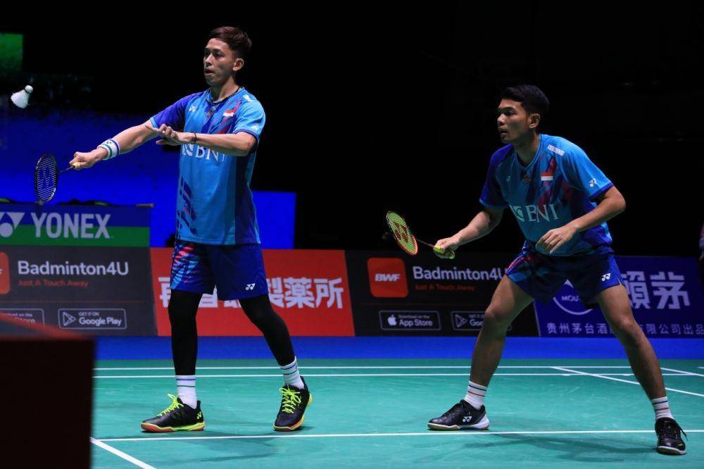 Fajar Alfian/Muhammad Rian Ardianto tampil di perempat final Kejuaraan Dunia Bulu Tangkis 2022. (IDN Times/PBSI)