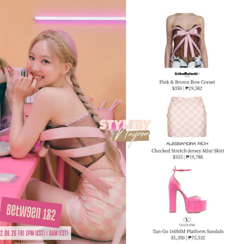 harga outfit Nayeon Twice di Talk That Talk (instagram.com/stylebynayeon)