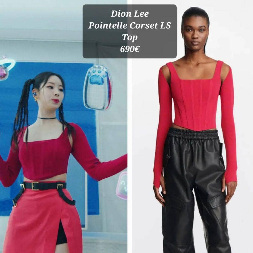 harga outfit Dahyun Twice di Talk That Talk (instagram.com/twice_wearing)