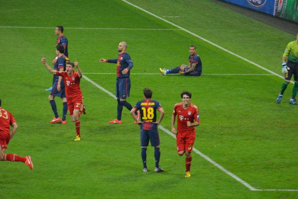 Barcelona kalah 4-0 oleh Bayern Munich di semifinal Champions League Eropa (UCL) musim 2012/2013, (23/4/2013). (twitter.com/FCBayern)