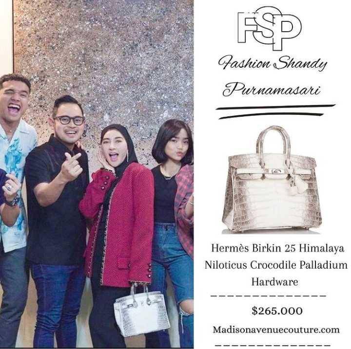 Shandy & tas mewah (Instagram/fashion_shandy_purnamasari)