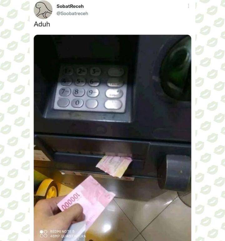status FB kocak dapat uang (instagram.com/lambeonlen)