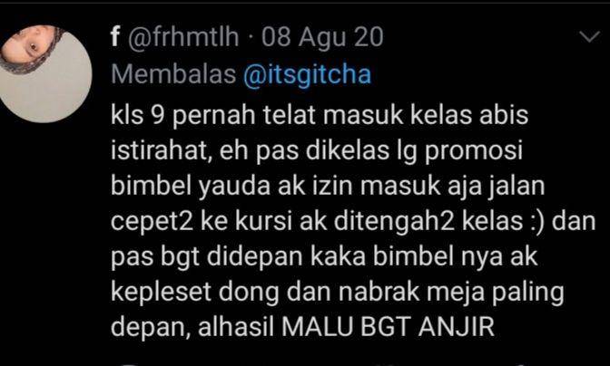 cerita lucu pas sekolah (twitter.com/@frhmtlh)