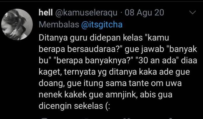 cerita lucu semasa sekolah (twitter.com/@kamuselwraqu)