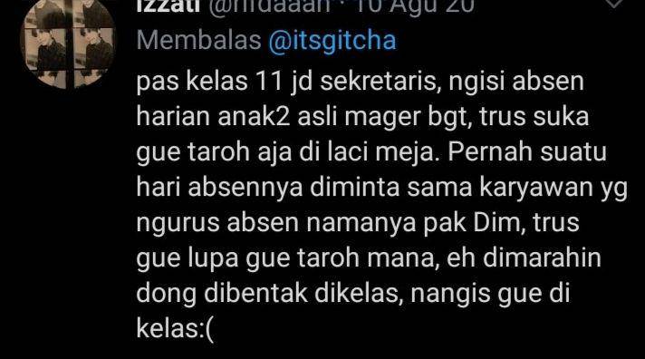 cerita lucu semasa sekolah (twitter.com/@rifdaaah)