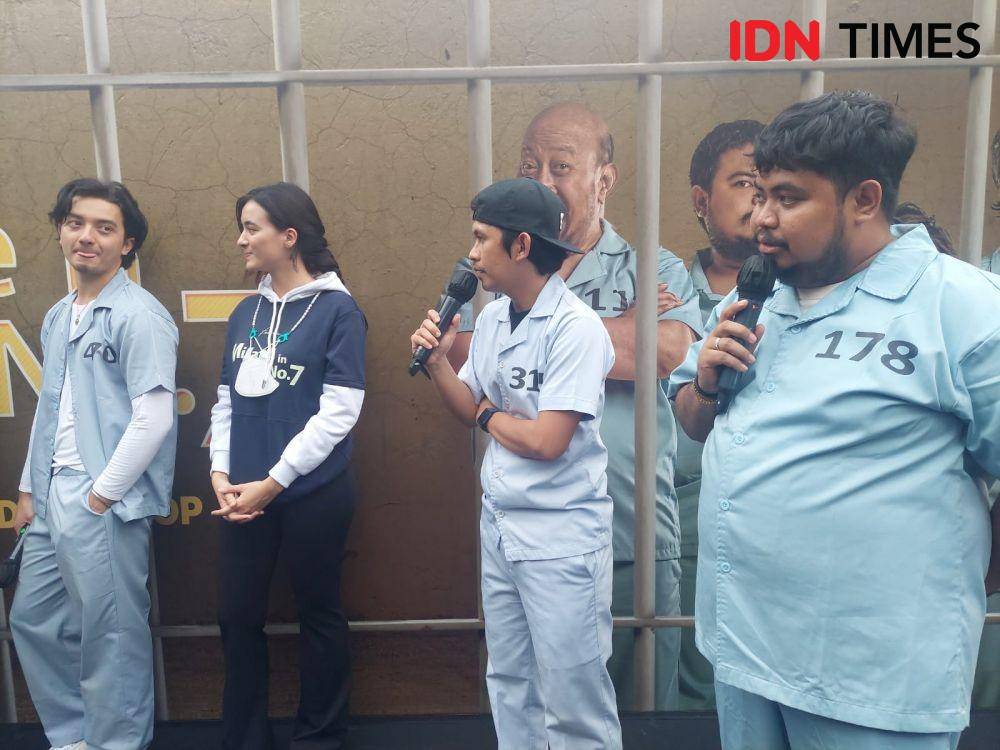 Pemain film Miracle in Cell No. 7 saat peluncuran soundtrack "Balon udara" di kawasan Dukuh Atas, Jakarta, pada Jumat (26/8/2022) (IDN Times/Erfah Nanda)
