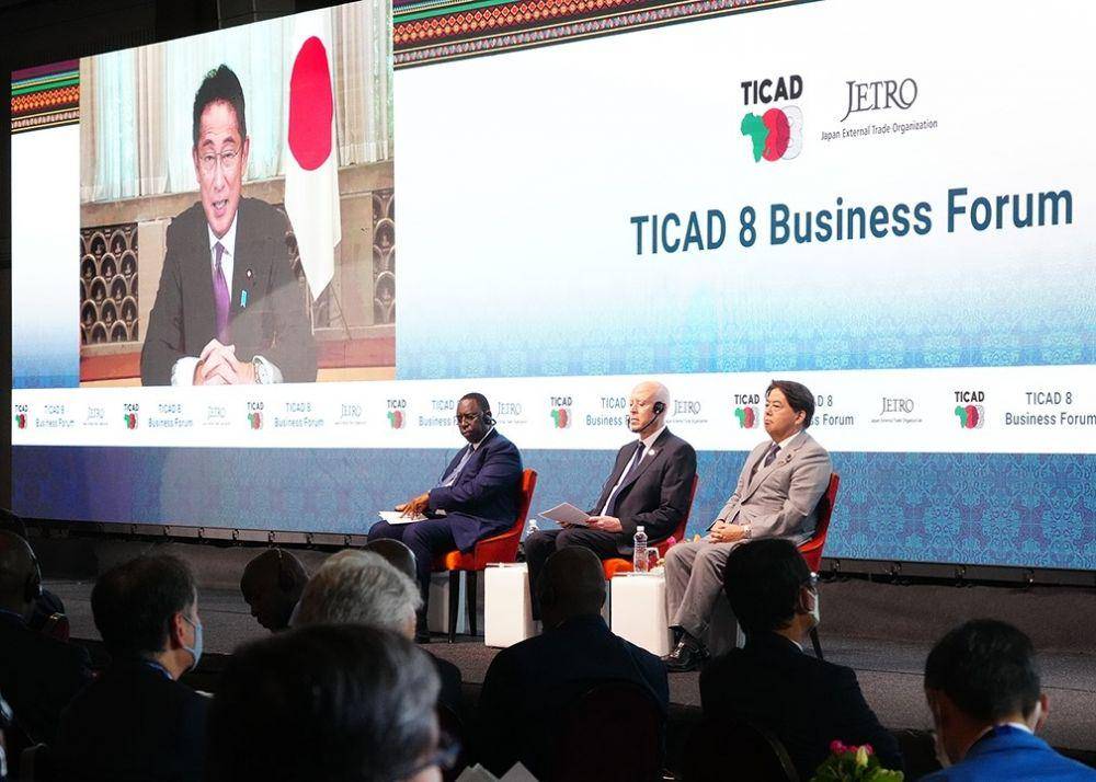 PM Fumio Kishida berbicara dalam KTT TICAD8 lewat tautan video (Twitter.com/外務省)